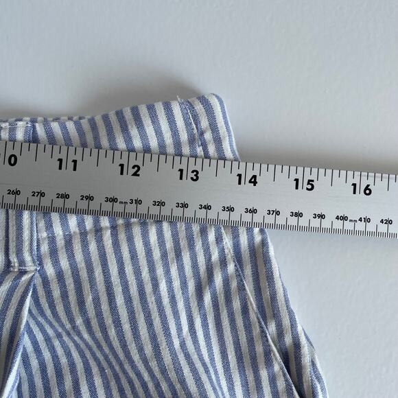 LC Lauren‎ Conrad High Waisted Shorts Size 2 Periwinkle Railroad Stripe Coquette - Picture 7 of 11